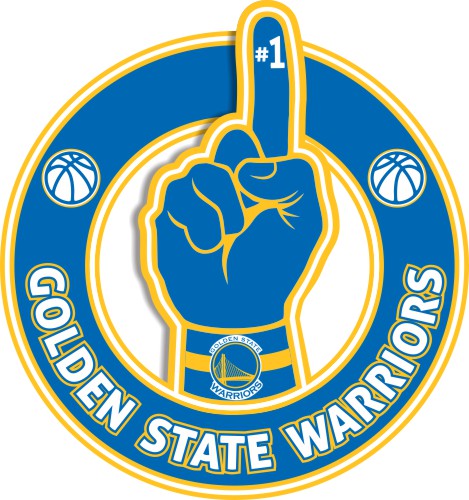 Number One Hand Golden State Warriors logo vinyl decal